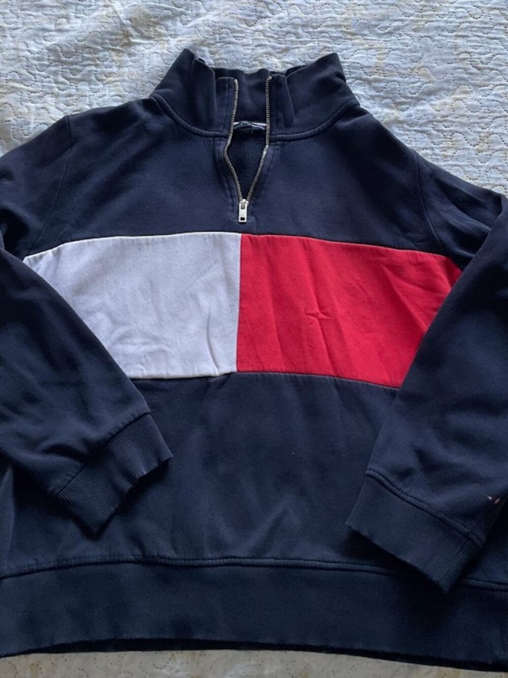 Tommy Hilfiger Colorblock Quarter Zip Sweatshirt